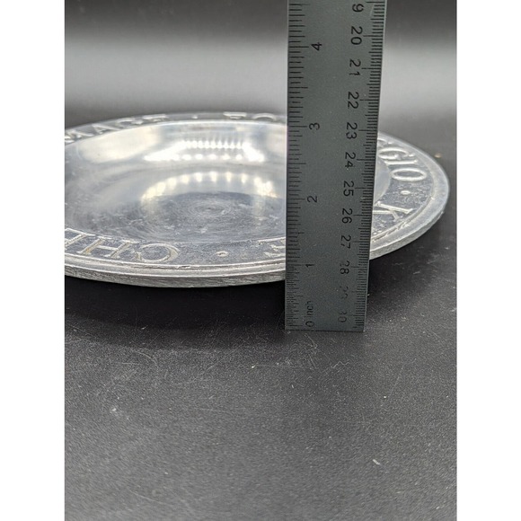 Vintage Pewter Cheese tray plate Craft American By Bon Chef Kenilworth NJ 9 inch - Picture 11 of 11